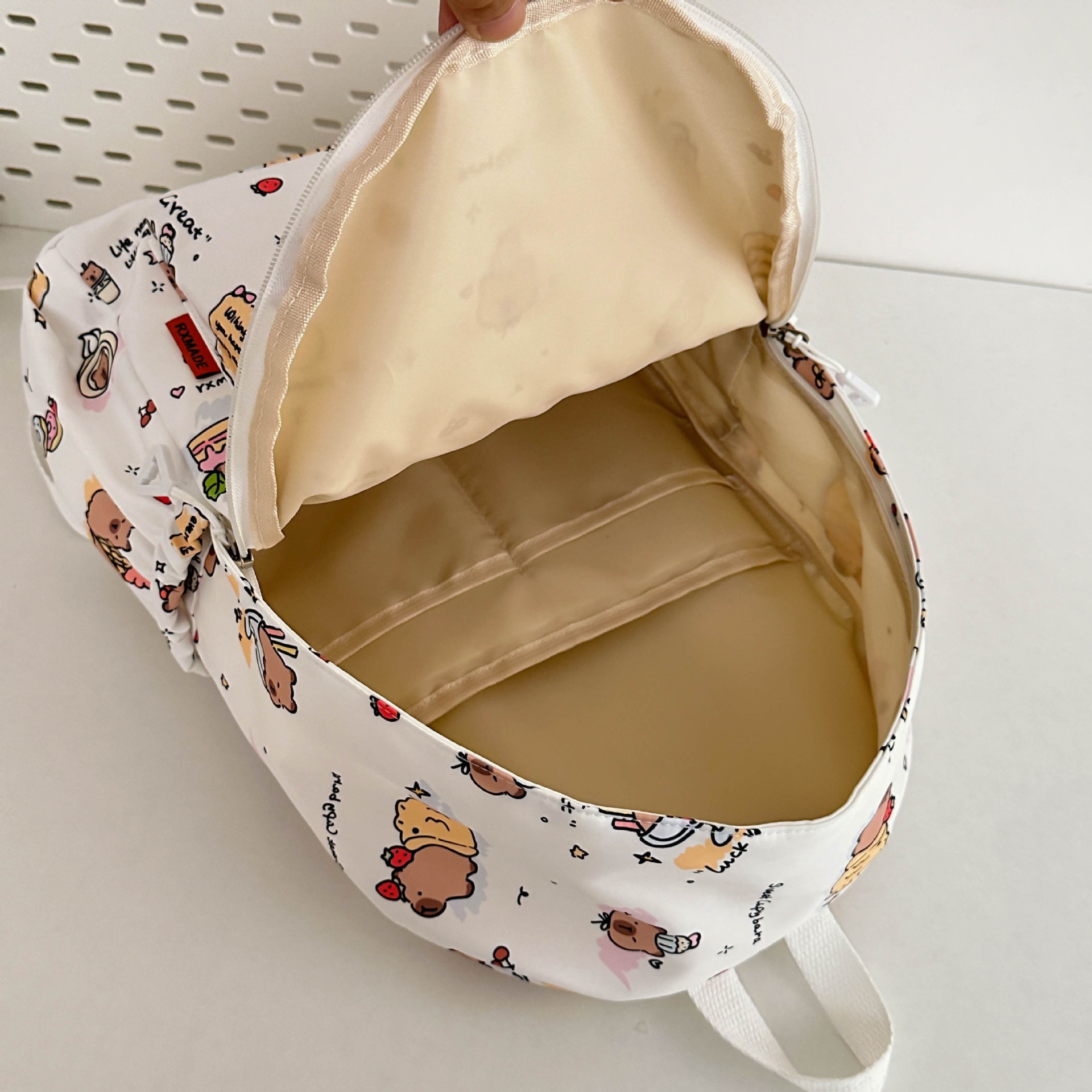 Linda mochila de impresión fresca, estudiante de secundaria, mochila escolar de gran capacidad, mochila de viaje ligera de ocio de moda al por mayor