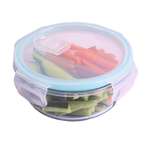 Microwave oven heating glass lunch box for home preservation office workers exclusive bento lunch box for students with lid dinner bowl