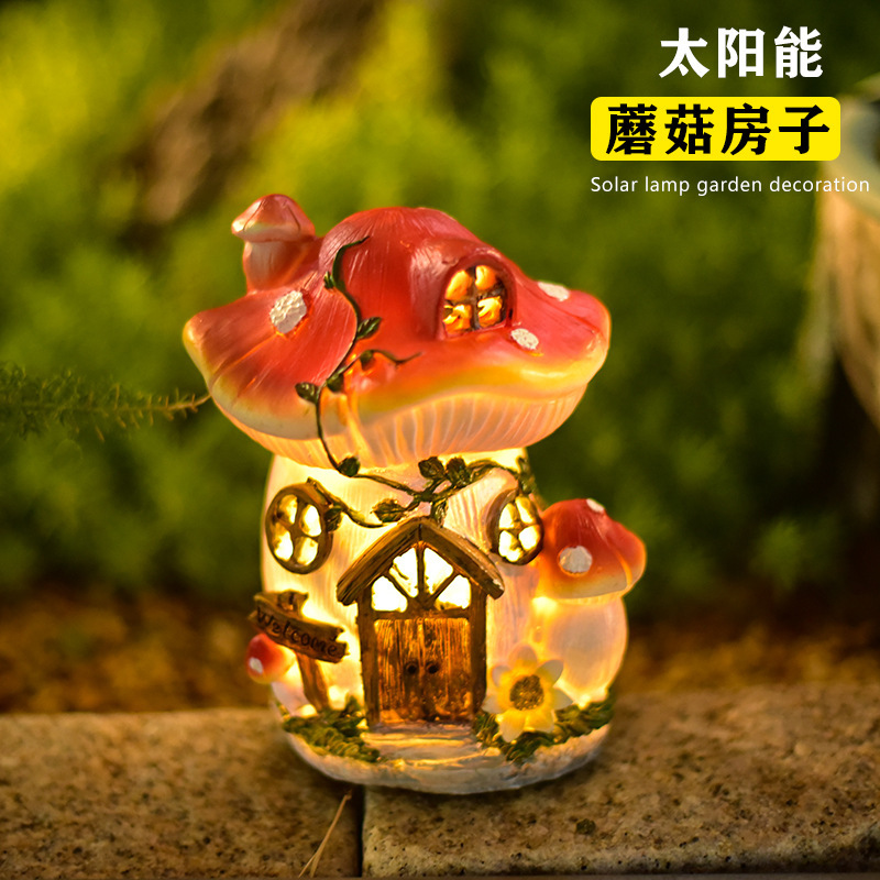 Cross-Border Solar Statue Lamp Mushroom Resin Crafts Outdoor Courtyard Decorative Lamp Garden Mushroom House Ornaments Cross-Border Solar Statue Lamp Mushroom Resin Crafts Outdoor Courtyard Decorative Lamp Garden Mushroom House Ornaments