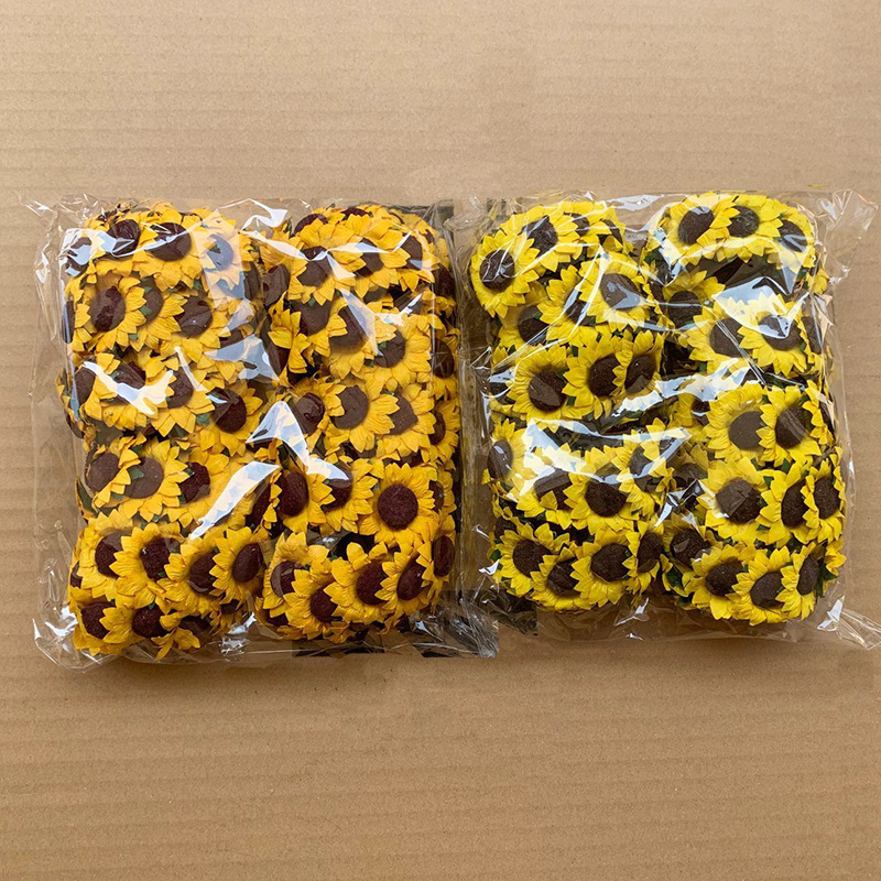 Sunflower simulation paper flower DIY candy box accessories gift box packaging decoration sunflower accessories small flower wholesale Sunflower simulation paper flower DIY candy box accessories gift box packaging decoration sunflower accessories small flower wholesale