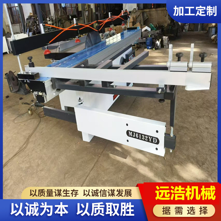 Sierra de corte para carpintería Máquina de sierra de placa acríltica Sierra de corte de placa de empuje manual Sierra de mesa de empuje de precisión de 45 grados