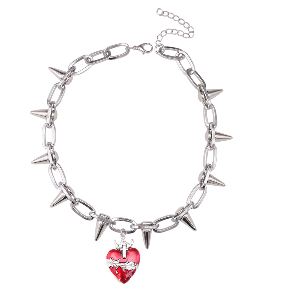 Vacation Classic Style Cross Heart Shape Alloy Choker Wholesale display picture 11