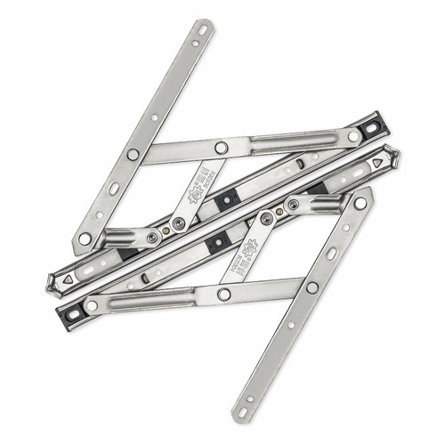 304 stainless steel sliding support four-bar link hinge external opening window support wind support sliding window anti-fall bracket square track sliding support