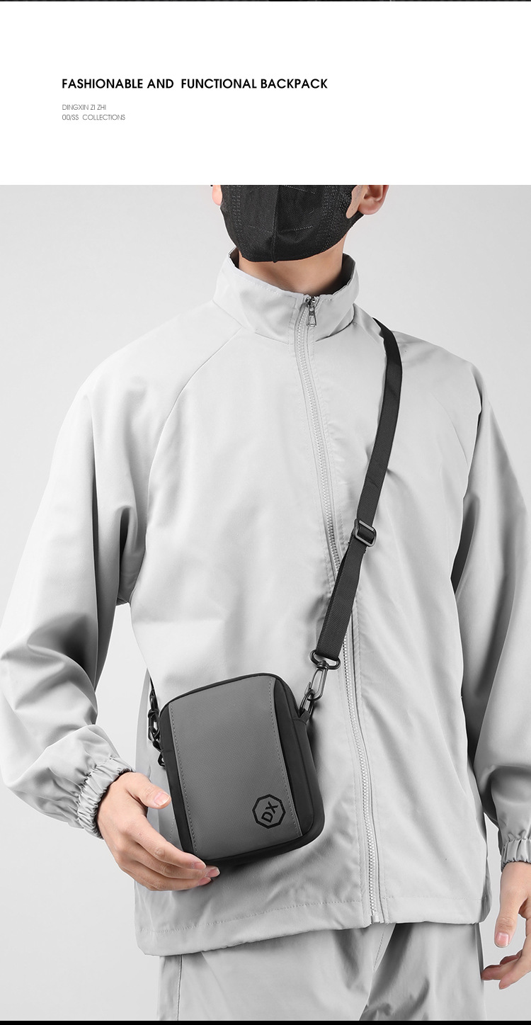 Men's crossbody bag with a high-end feel, small men's bag, travel bag, backpack, double-shoulder bag, multi-purpose men's crossbody bag undefined