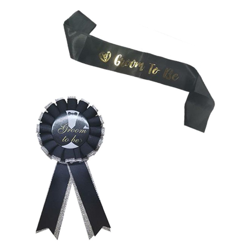 Novia/novio a ser nupcial hombro Correa etiqueta cinturón bronceado europeo y americano solo partido decoración insignia traje