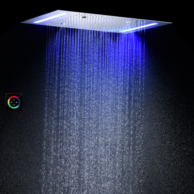 LED concealed canopy shower head ceiling embedded 304 stainless steel shower head top spray LED concealed canopy shower head ceiling embedded 304 stainless steel shower head top spray