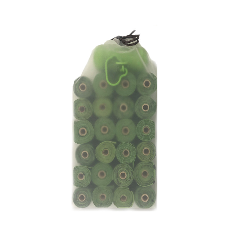 Transfronterizo en stock al por mayor 1,5 Bolsa de basura para mascotas de seda en caja bolsa de caca EPI bolsa de caca degradable bolsa de caca