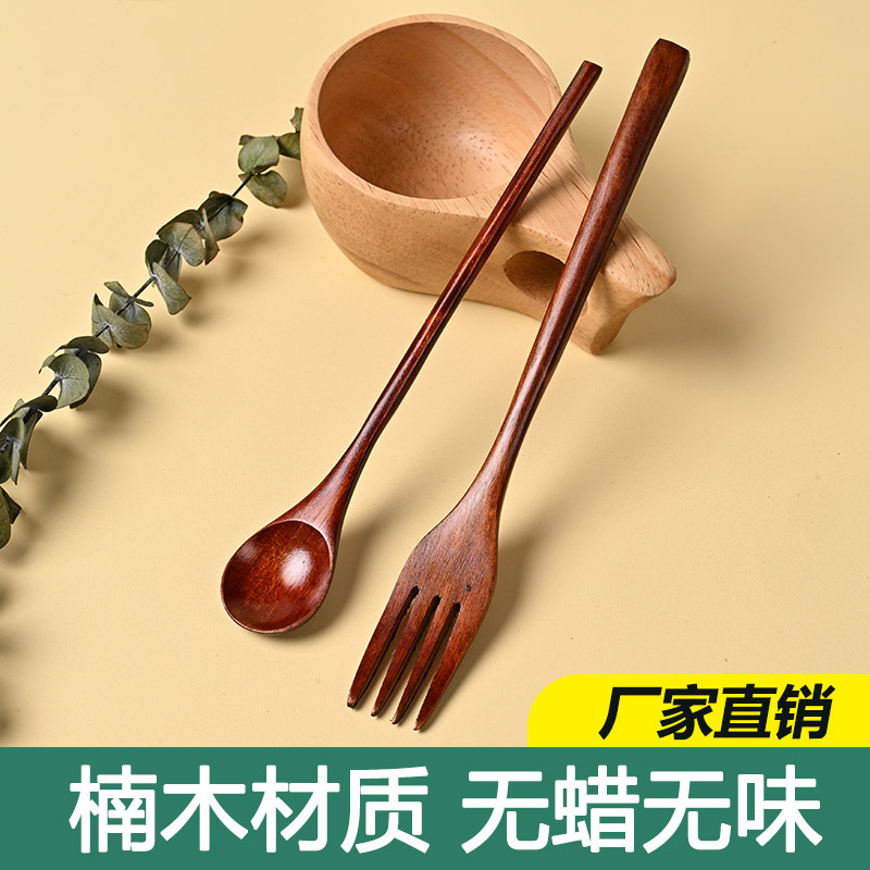 和風携帯セット家庭用実木スプーンフォーク木刀三点セットプレゼント木製食器卸売り|undefined