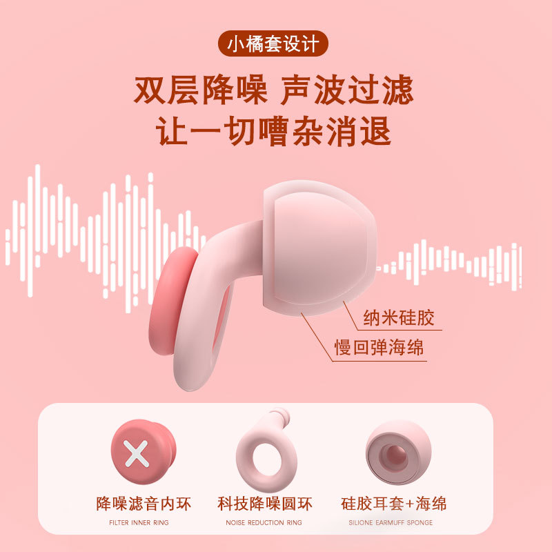 Noise-cancelling Earplugs for Sleeping, Super Soundproofing, Anti-noise, Anti-snoring, Anti-snoring, Silent Artifact Noise at Night