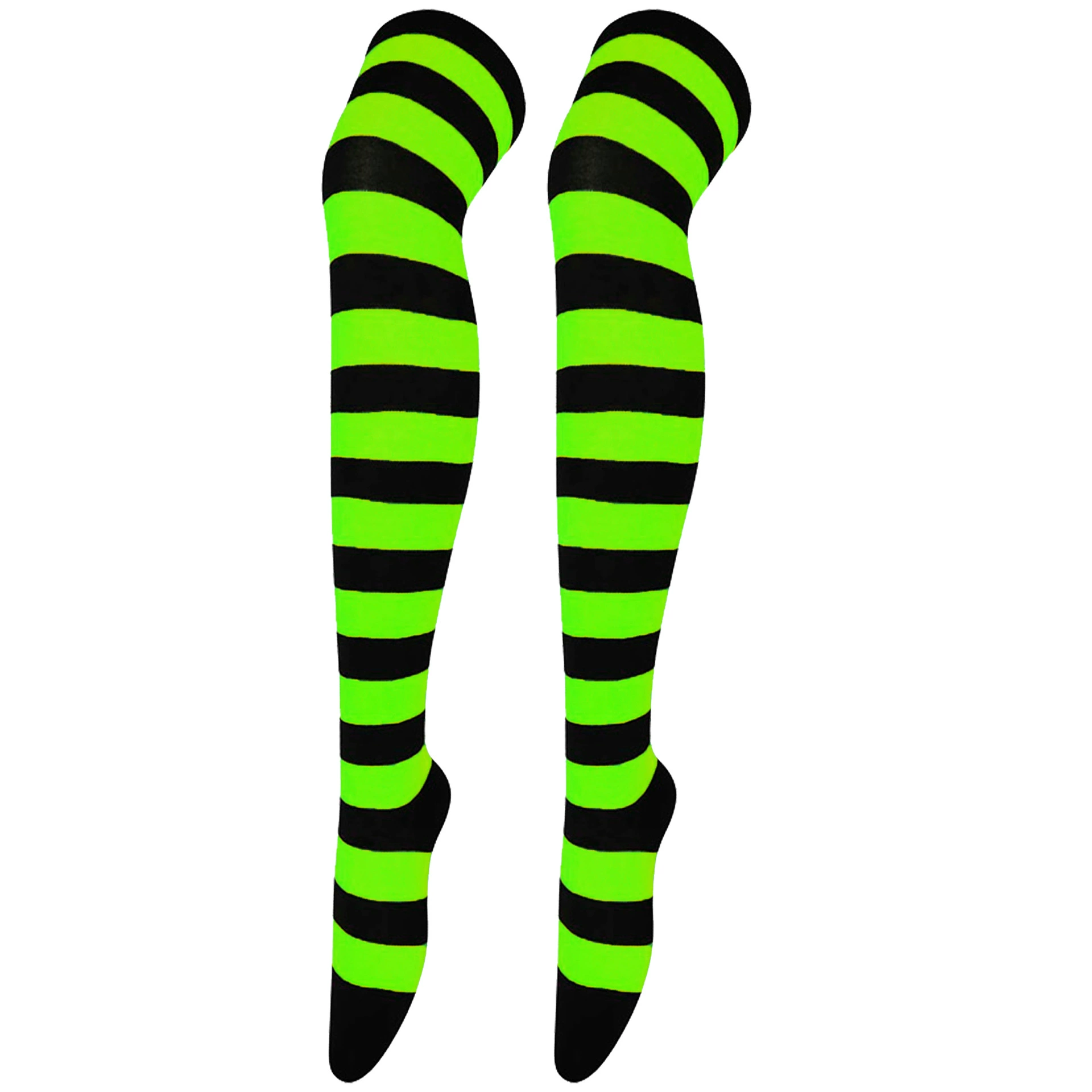 Knee-high Socks Japanese Style, Striped Cosplay & Halloween, Tube 50 cm, Polyester
