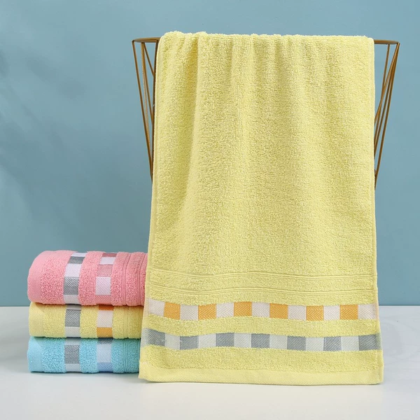 Hair band, yellow towel