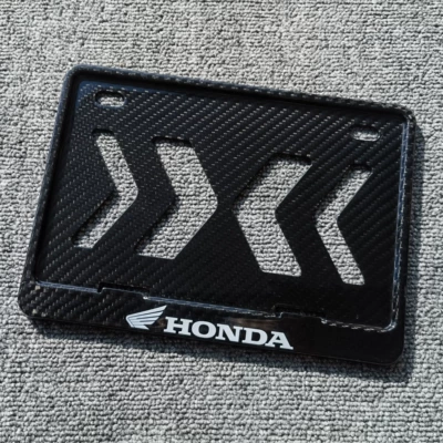 Motorcycle License Plate Frame, Rear | Nömrə qabı - motorcycle-compression-molded-dry-carbon-twill-honda