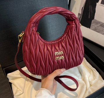 小众设计褶皱手拎包包女时尚绣线简约单肩包气质ins风流行斜挎包|undefined