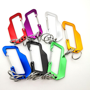 Manufacturer Makes No. 8 Keychain with 3 Holes, Steel Wire Buckle, Backpack Buckle, Anime Aluminum Alloy Jewelry Climbing Buckle