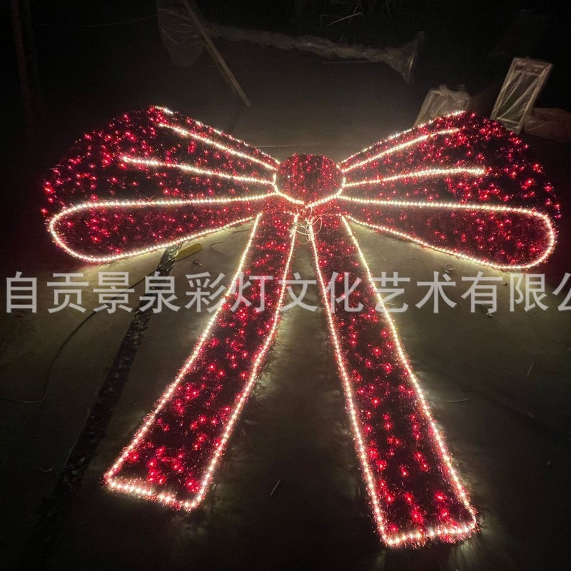 2025年クリスマス大型リボン装飾小道具 ホリデー会場装飾 ショッピングモール広場BP装飾工場|undefined
