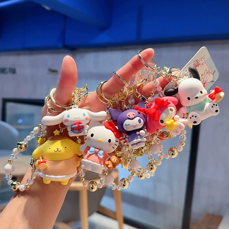 Плюшевый брелок Sanrio Hello Kitty, оригинал, мягкая подвеска 11×7.5 см, коллекционный талисман
