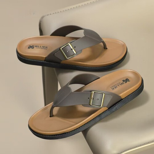 New Men's Herringbone Sandals Summer Outdoor Wear Anti-Slip Men's Slippers Beach Korean Style Men's Toe Sandals
