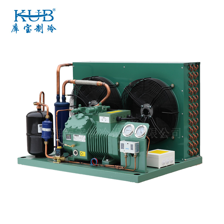 供应库宝牌比泽尔款冷库风冷机组侧出风半封闭冷藏制冷冷库专用