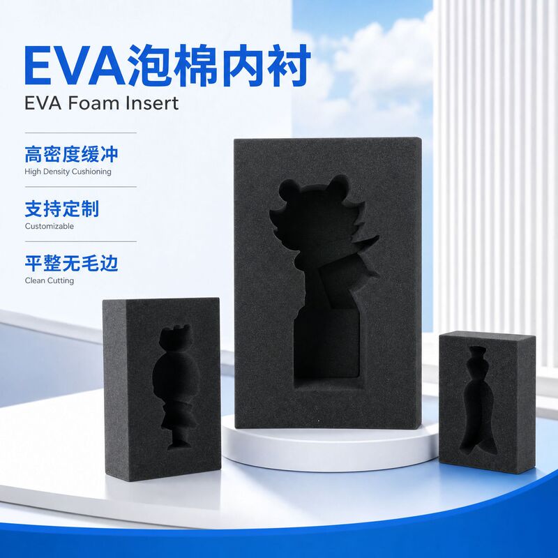 Black Flocked Eva Lining Sponge Lining High Density Sponge Hand Toy Shockproof Gift Box Lining