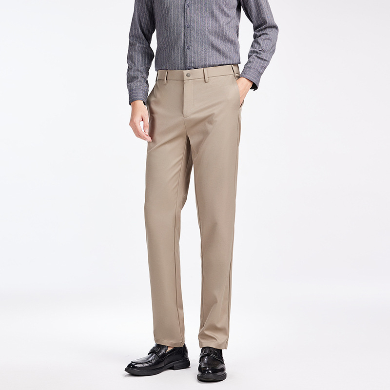 Pantalones casuales de primavera y otoño para hombres primavera nuevos pantalones de negocios de alta gama jóvenes sueltos pantalones rectos y colgantes para hombres image 5