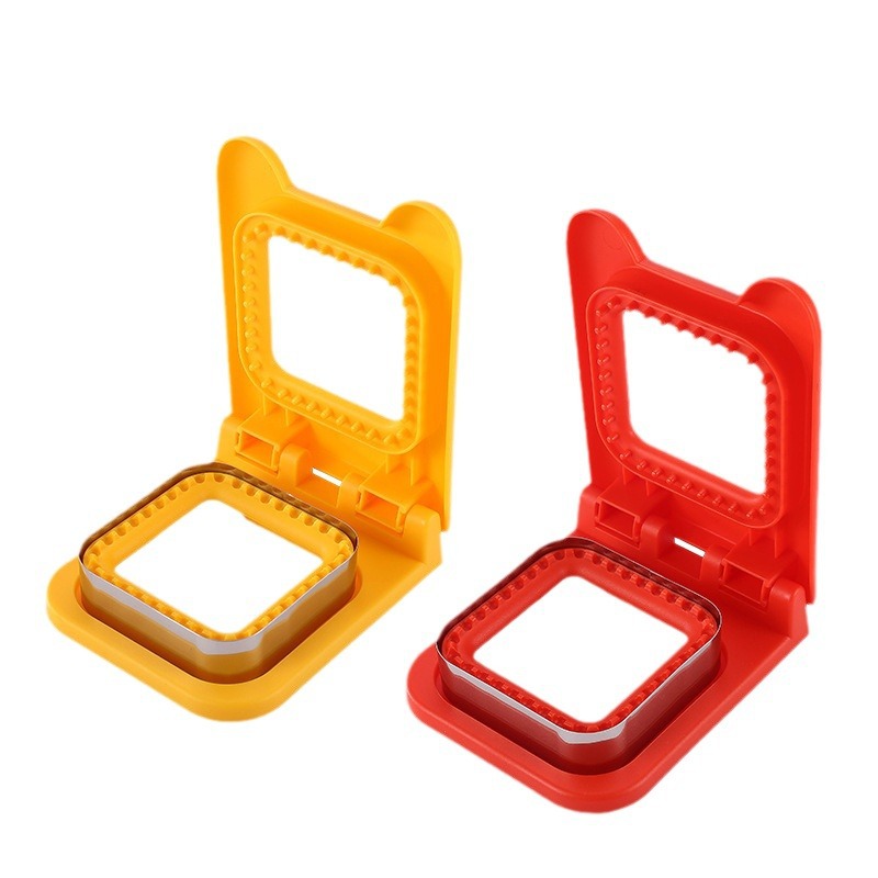 Cross-border sandwich molde de pan sándwich de acero inoxidable protector de la mano herramienta para hornear ronda de pan tostado sándwich de bolsillo