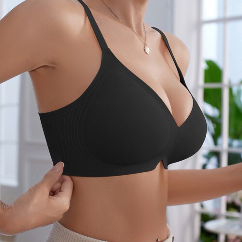 Popular products, traceless large size underwear, European and American women's bras, gathered anti-sagging large breast bra, authentic