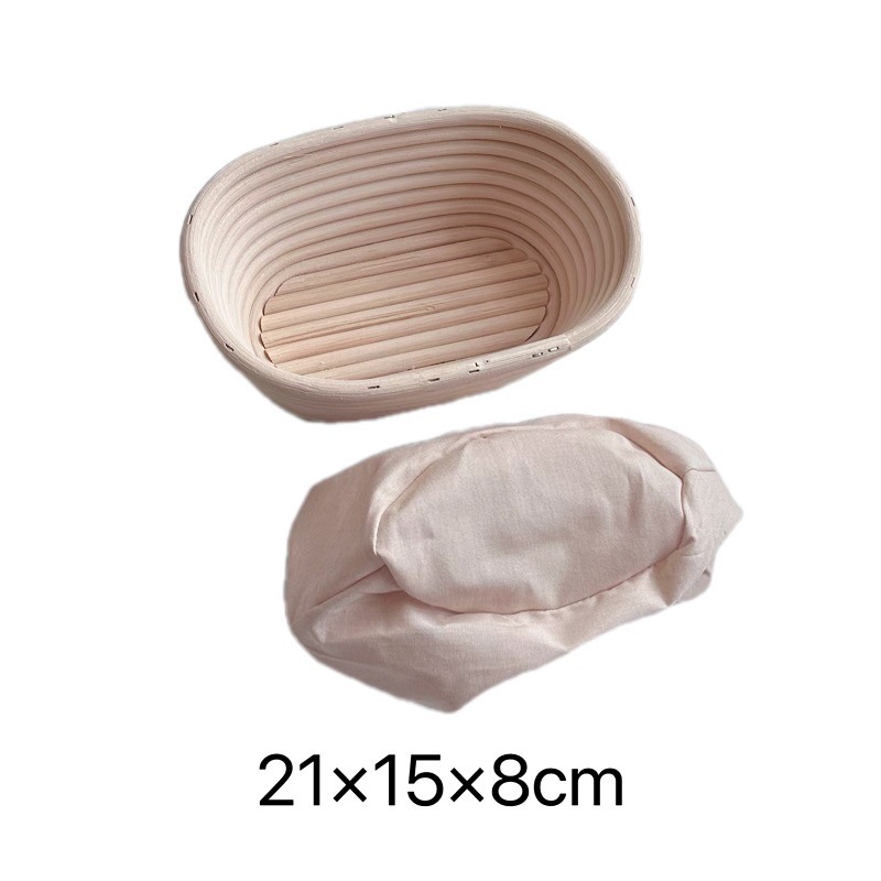 Amazon Indonesia Vietnam Canasta de fermentación de estilo europeo Equipo de horneado de ratán vietnamita Pan de país Cesta redonda de pan