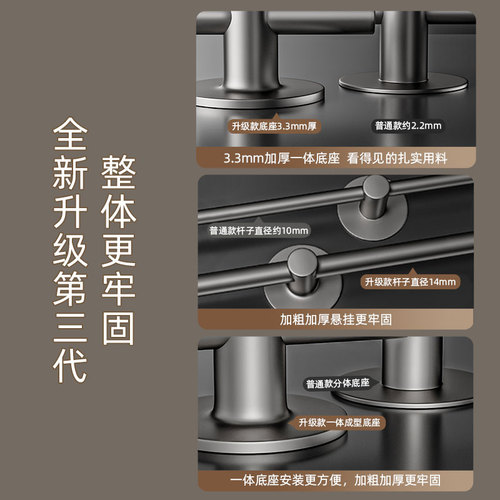 Wholesale minimalist towel rack bathroom tissue rack bathroom without drilling single pole towel hanger bathroom towel rod kitchen wiping