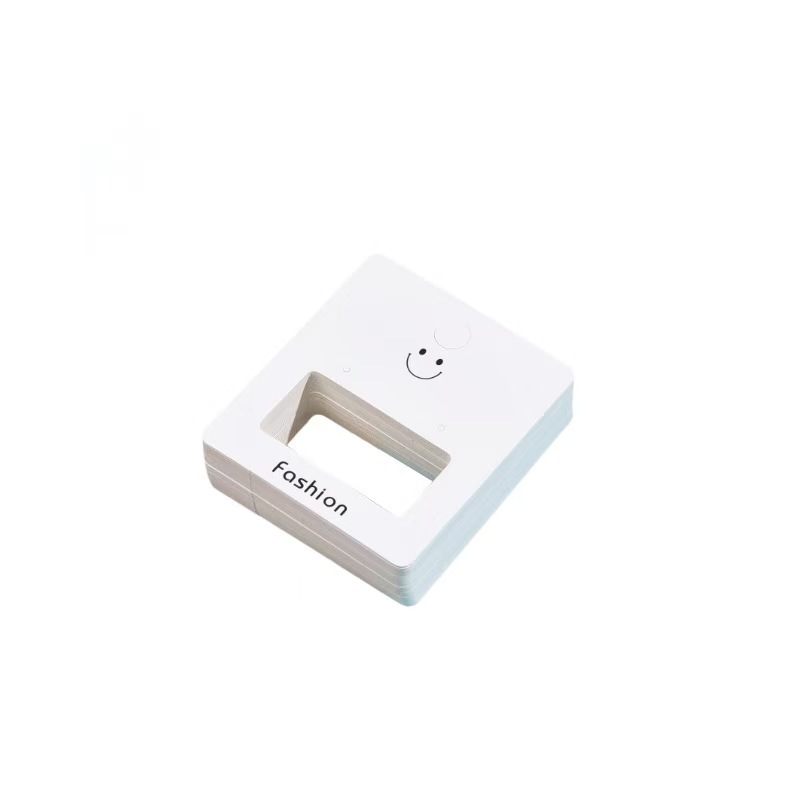 Tarjeta de embalaje de joyería de moda Pendientes de bricolaje Tarjeta de exhibición ins Tarjeta de sonrisa hueca en stock Logotipo