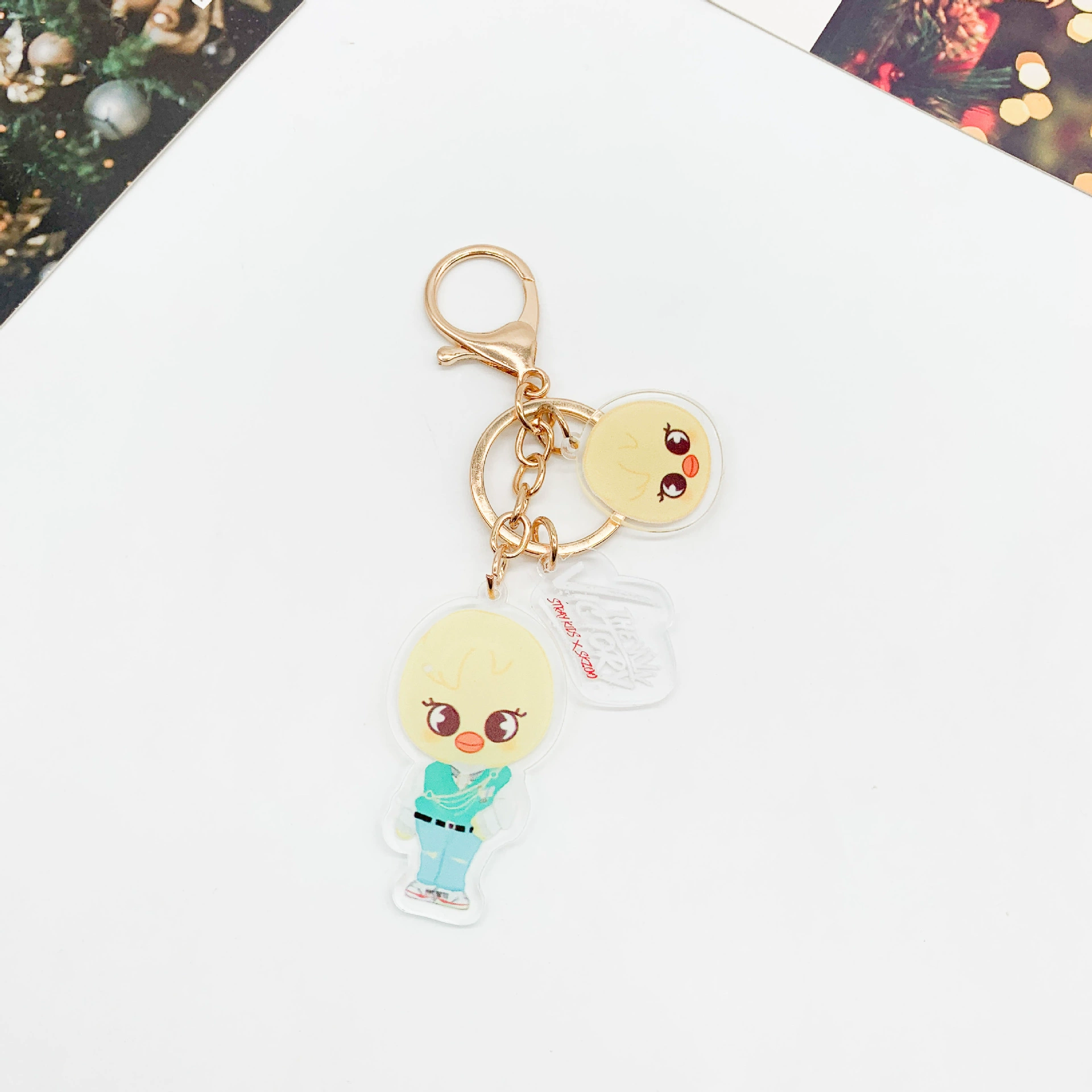 Cartoon keychain, acrylic double-sided accessory, pendant