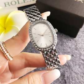 复古椭圆满钻腕表跨境电商批发高质感热销女表网红直播带货手表