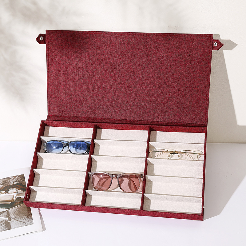 Cross-Border 15-Compartment New Style Glasses Case, Sunglasses Multifunctional Display Box, Oxford Cloth Glasses Storage Box Cross-Border 15-Compartment New Style Glasses Case, Sunglasses Multifunctional Display Box, Oxford Cloth Glasses Storage Box
