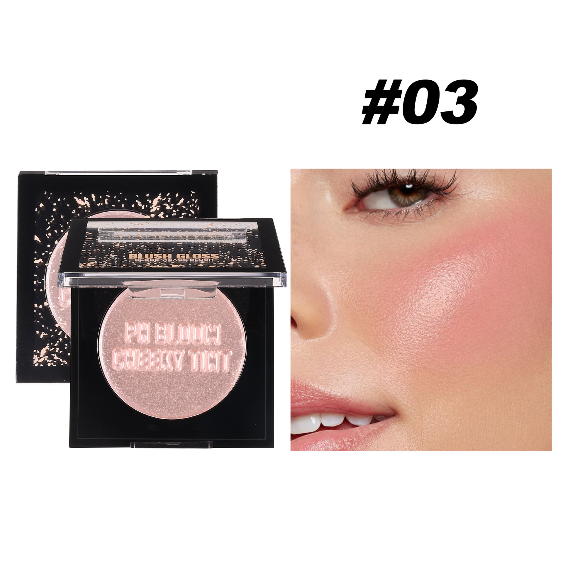 En stock, un plato de lápiz labial, mejillas, un plato multipropósito, perla monocromático, Handaiyan, un plato cuadrado, blush de cambio de temperatura