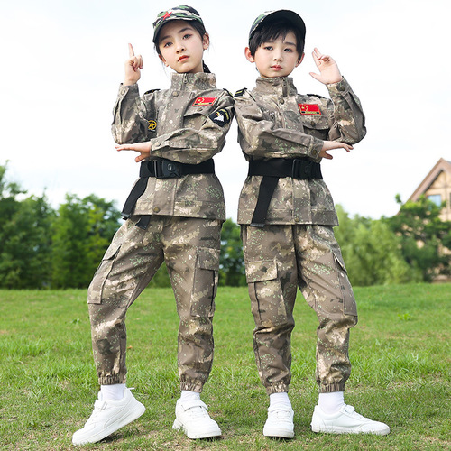 Children's camouflage set, student outdoor expansion training team, student summer camp military uniform, school uniform, kindergarten clothes
