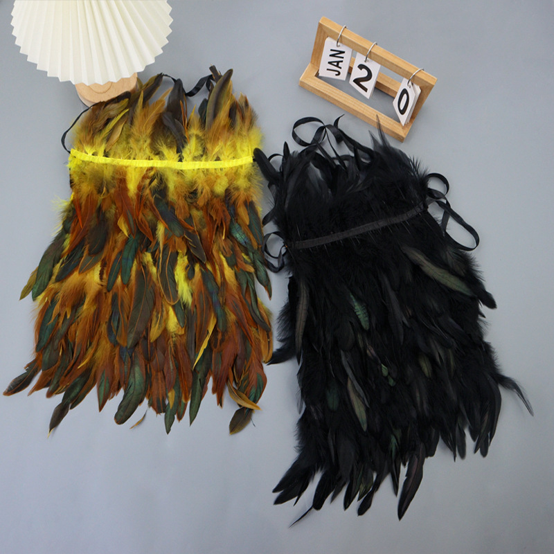 Ventas transfronterizas chale de encaje estilo gótico plumas escenario desfile de juegos de rol accesorios de fiesta