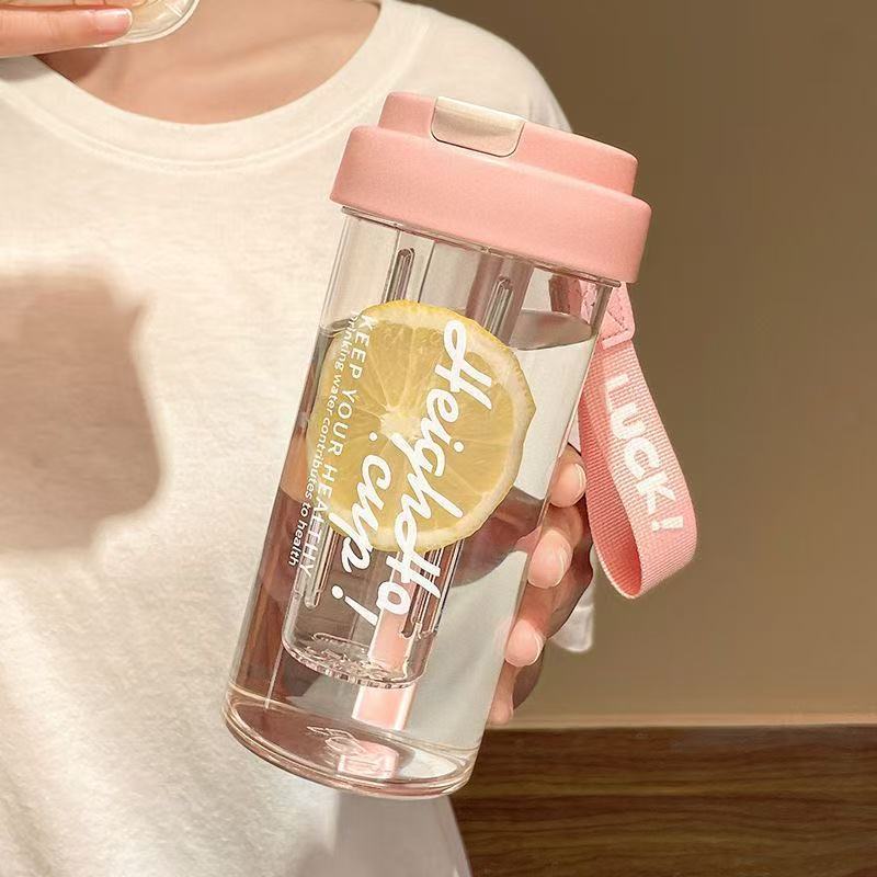 Fuchsia straw, 600 ml
