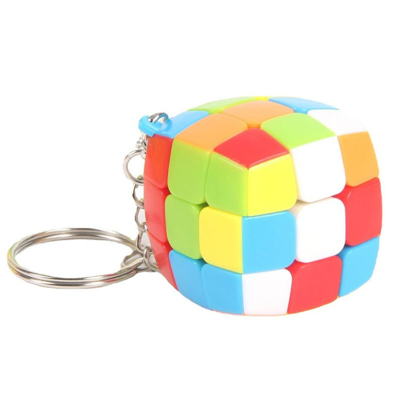 ZCUBE de tercer nivel de color mini cubo llavero de color sólido sin pegatina mini 3,0 CM colgante juguetes educativos