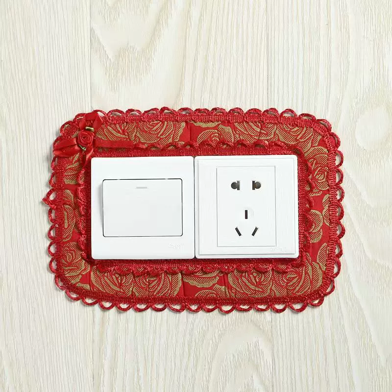 Наклейка на переключатель Наклейка на стену Наклейка на розетку Защитная крышка переключателя Ткань Кружева Гостиная Спальня Розетка выключателя света Декоративная крышка