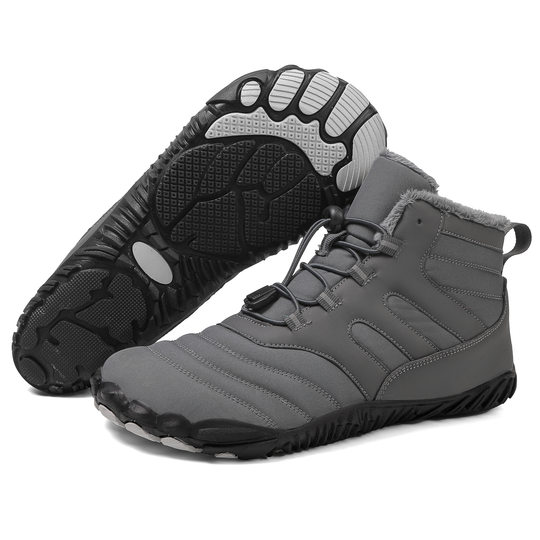 New cross-border men's cotton shoes snow fleece-lined cotton shoes thickened warm plus size women's snow boots non-slip five-finger cotton boots