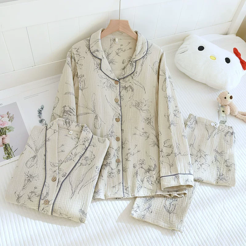 Cotton autumn spring summer pijama for breastfeeding, custom-made, plus size