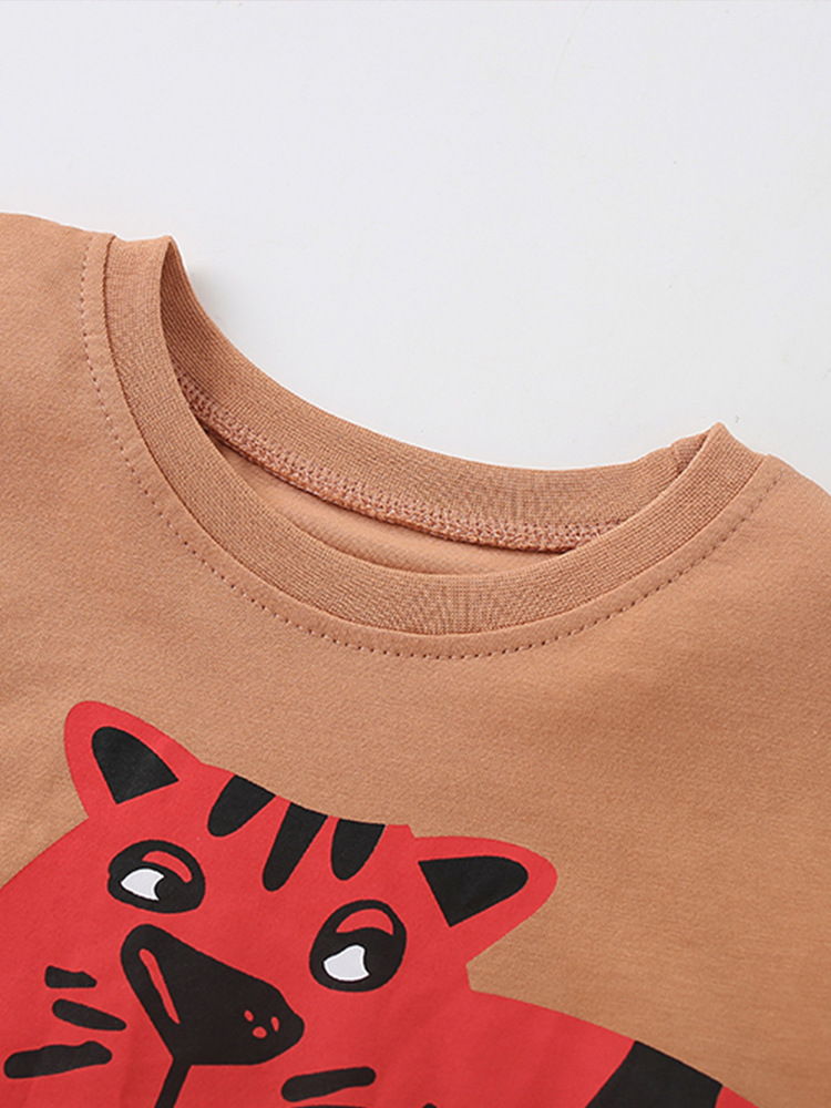 En stock malwee camiseta de los muchachos otoño nueva camisa de cuello redondo de los niños europeos y americanos de fondo ocasional superior de los niños