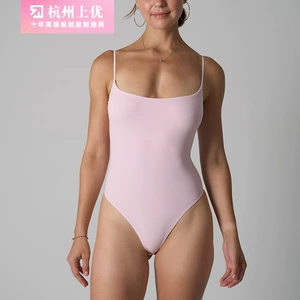 Cami Thong Bodysuit, высокий эластичный, стройный и натягивающий треугольный костюм