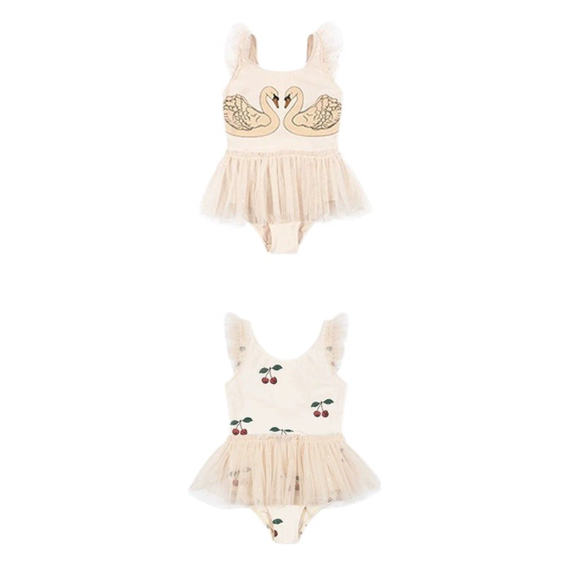 Сетчатый цельный купальник для девочек 26 лет, стильный солнцезащитный купальник для девочек, пляжный купальник для малышек для отдыха на море