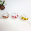 Acrylic accessory, ceramics, ring, resin, European style, flowered, simple and elegant design, on index finger