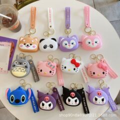 ファッションアニメはかわいい小銭入れシリコン小銭入れ卸売り販売アニメシリコン収納バッグ