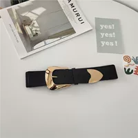 Украшения, пояс-ремень, подходит к юбке, черный эластичный универсальный бандаж
