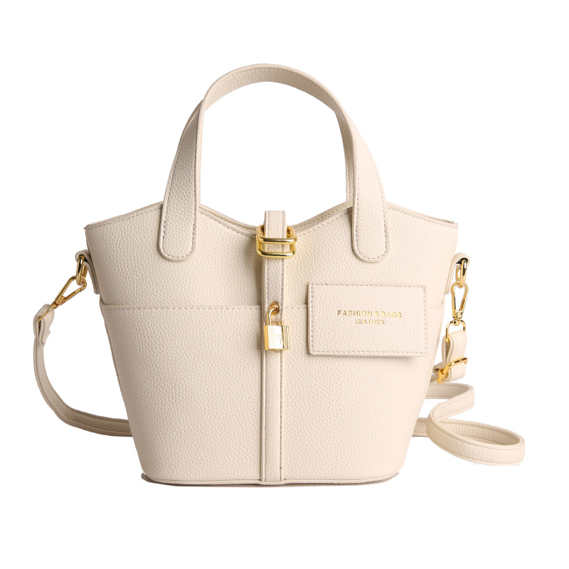Bolso de mujer nueva moda transfronteriza de un hombro de moda alta sensación de lichi estampado ligero de lujo bolso de cesta de platos image 8
