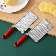 Wolf tooth potato knife wavy wave knife kitchen home use vegetable cutting magic tool patterned strip cutter specifically for potatoes and yam