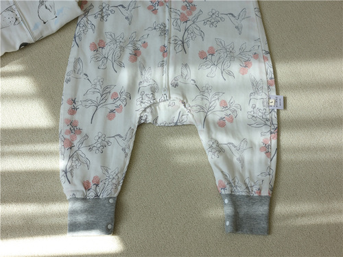  spring and autumn long-sleeved four-layer bamboo cotton gauze split-leg sleeping bag for infants and toddlers anti-kick quilt anti-jump baby onesie