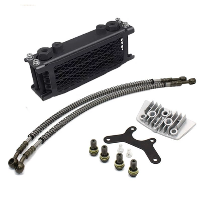 Soyutma sisteminin digər hissələri — Oil Cooler Set for Modified - black-flat-bracket-small-side-cover